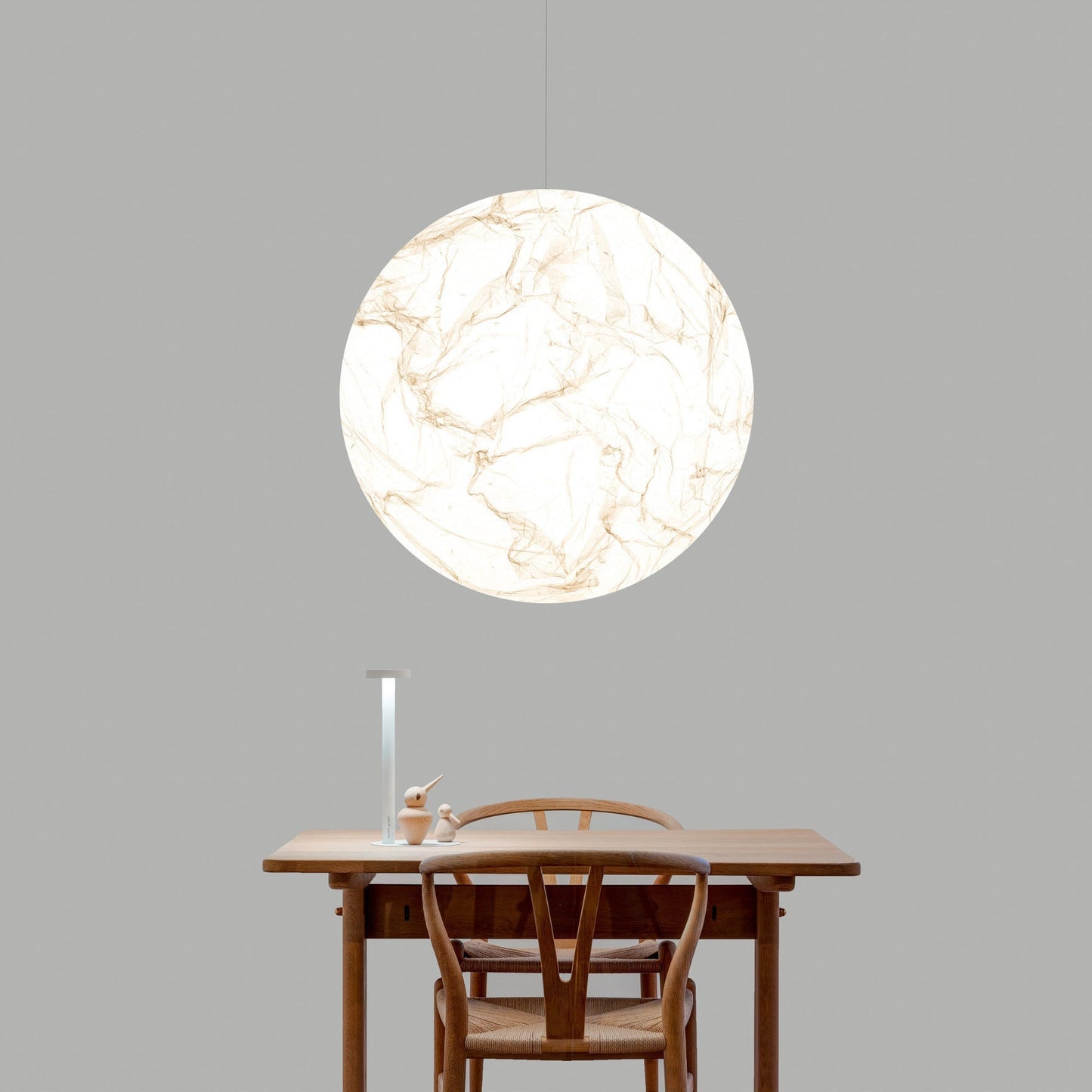 Luxury Minimalist Creative Double-height Restaurant Moon Pendant Light