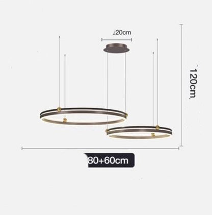 AeroLine Brushed Aluminum LED Chandelier