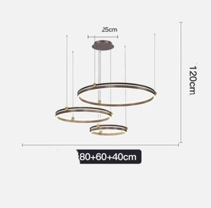 AeroLine Brushed Aluminum LED Chandelier