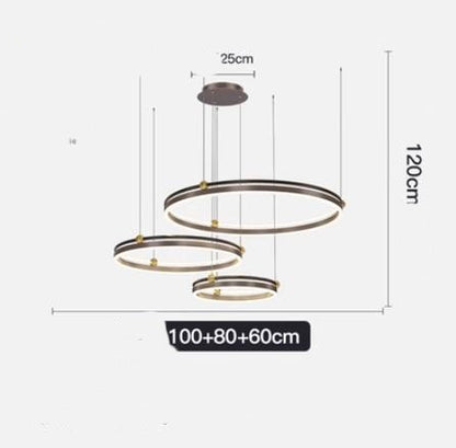 AeroLine Brushed Aluminum LED Chandelier