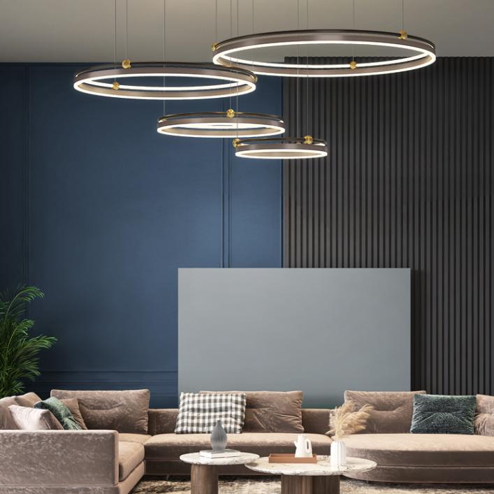 AeroLine Brushed Aluminum LED Chandelier