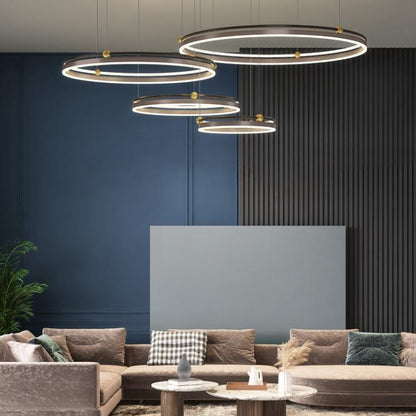 AeroLine Brushed Aluminum LED Chandelier