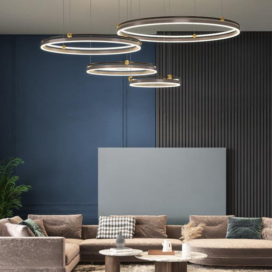 AeroLine Brushed Aluminum LED Chandelier