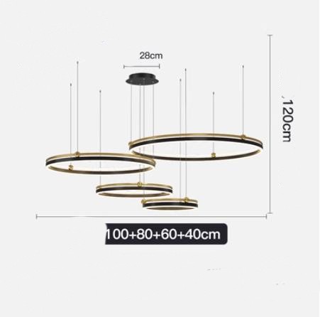 AeroLine Brushed Aluminum LED Chandelier