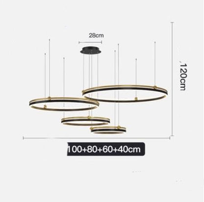 AeroLine Brushed Aluminum LED Chandelier