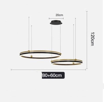 AeroLine Brushed Aluminum LED Chandelier
