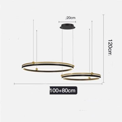 AeroLine Brushed Aluminum LED Chandelier