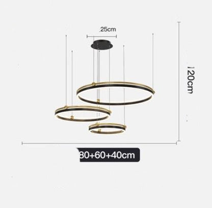 AeroLine Brushed Aluminum LED Chandelier