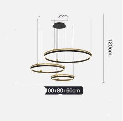 AeroLine Brushed Aluminum LED Chandelier