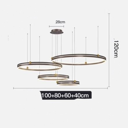 AeroLine Brushed Aluminum LED Chandelier