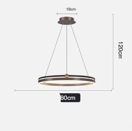 AeroLine Brushed Aluminum LED Chandelier