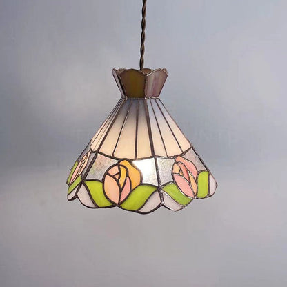 Belle poque Rose Glass Pendant Light