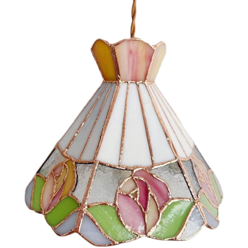 Belle poque Rose Glass Pendant Light