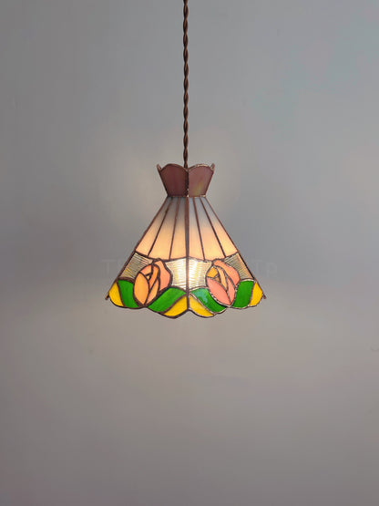 Belle poque Rose Glass Pendant Light