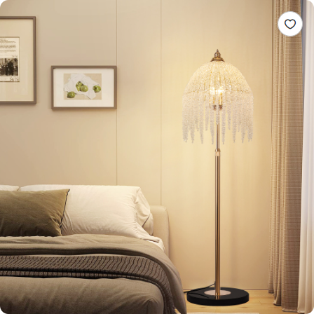 Cascade Crystal Elegance Floor Lamp