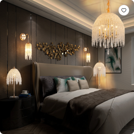 Cascade Crystal Elegance Floor Lamp