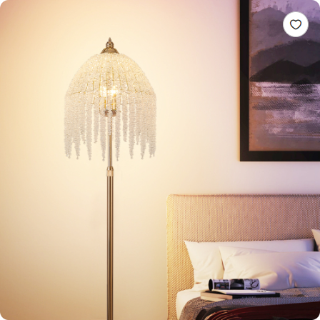 Cascade Crystal Elegance Floor Lamp