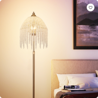 Cascade Crystal Elegance Floor Lamp