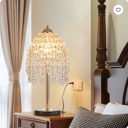 Crystal Drop Vintage Accent Table Lamp