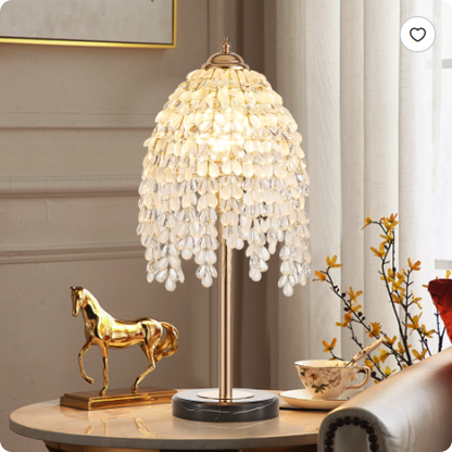 Crystal Drop Vintage Accent Table Lamp