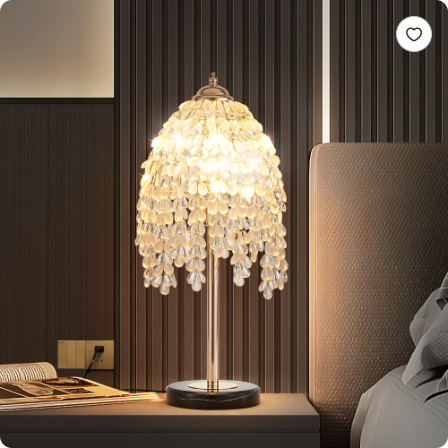 Crystal Drop Vintage Accent Table Lamp