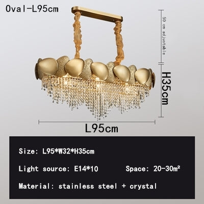 Crystal Halo Stainless Steel Ceiling Chandelier