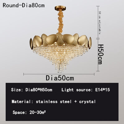 Crystal Halo Stainless Steel Ceiling Chandelier