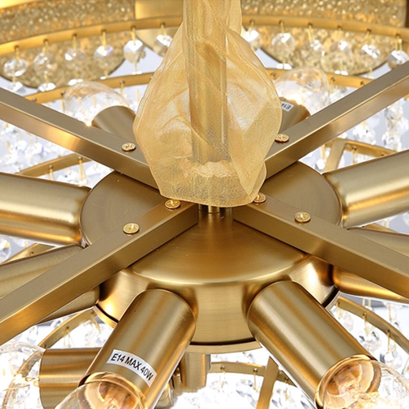 Crystal Halo Stainless Steel Ceiling Chandelier