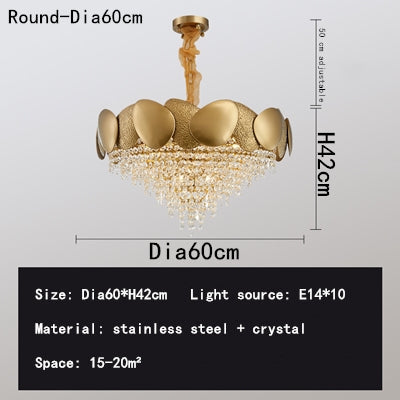 Crystal Halo Stainless Steel Ceiling Chandelier