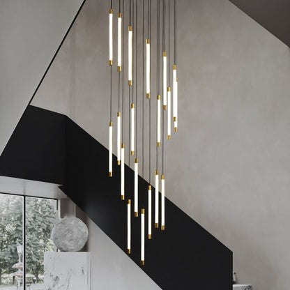 Imperial Copper Cascade Staircase Chandelier