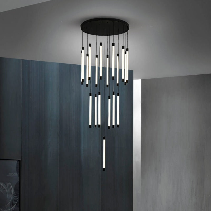 Imperial Copper Cascade Staircase Chandelier