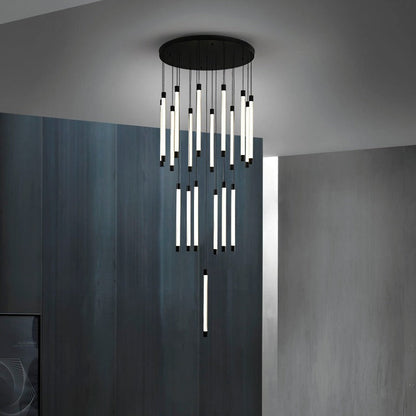 Imperial Copper Cascade Staircase Chandelier