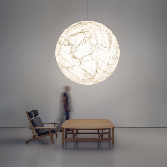 Luxury Minimalist Creative Double-height Restaurant Moon Pendant Light