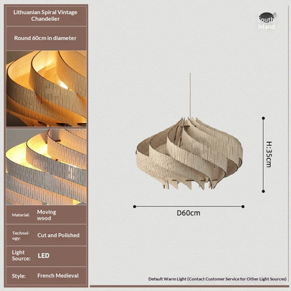 Retro Spiral Chandelier Perfect For Dining Rooms Studies Bedrooms And Bars