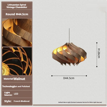 Retro Spiral Chandelier Perfect For Dining Rooms Studies Bedrooms And Bars