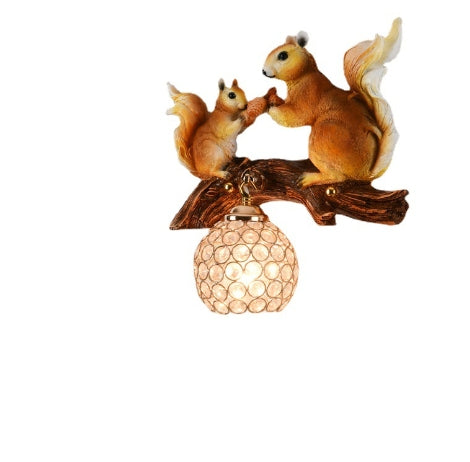 Woodland Charm Squirrel Wall Light