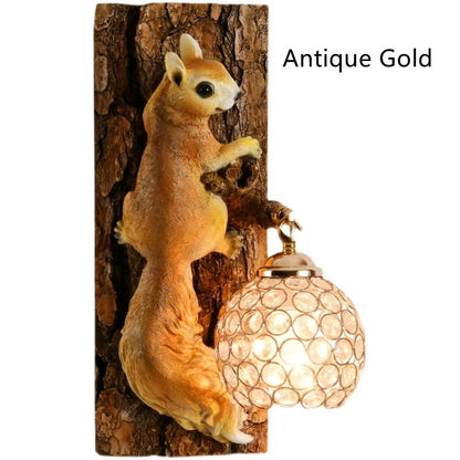 Woodland Charm Squirrel Wall Light
